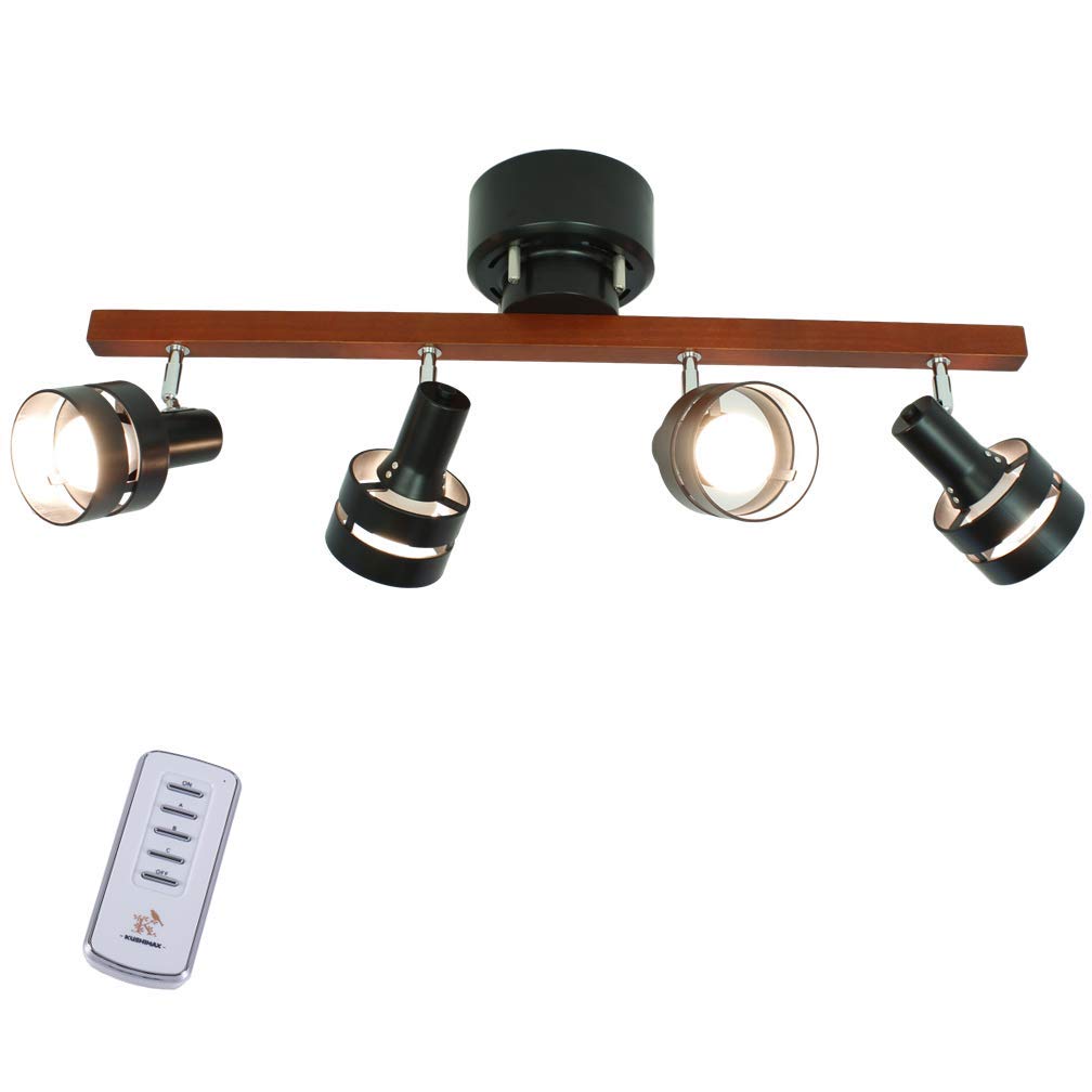 Amazon.co.jp : WEDOLIGHTING LED 天井照明 4灯 天然木 シーリング